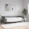 Sofa z funkcją spania, jasnoszara, 100x200 cm, obita tkaniną