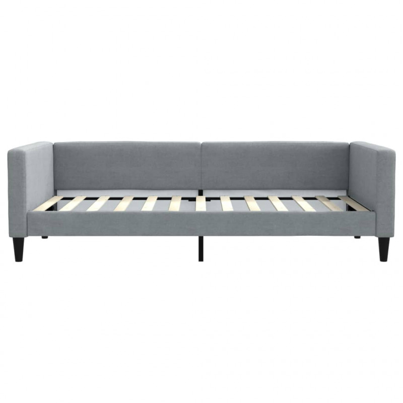 Sofa z funkcją spania, jasnoszara, 100x200 cm, obita tkaniną