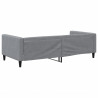 Sofa z funkcją spania, jasnoszara, 100x200 cm, obita tkaniną