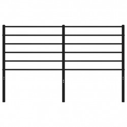 Metalowe wezgłowie, czarne, 120 cm