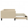 Sofa rozsuwana, kremowa, 90x200 cm, tkanina