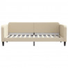 Sofa rozsuwana z szufladami, kremowa, 80x200 cm, tkanina