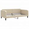 Sofa z materacem do spania, kremowa, 100x200 cm, tkanina