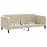 Sofa z materacem do spania, kremowa, 80x200 cm, tkanina