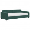 Sofa z materacem do spania, ciemnozielona, 100x200 cm, aksamit
