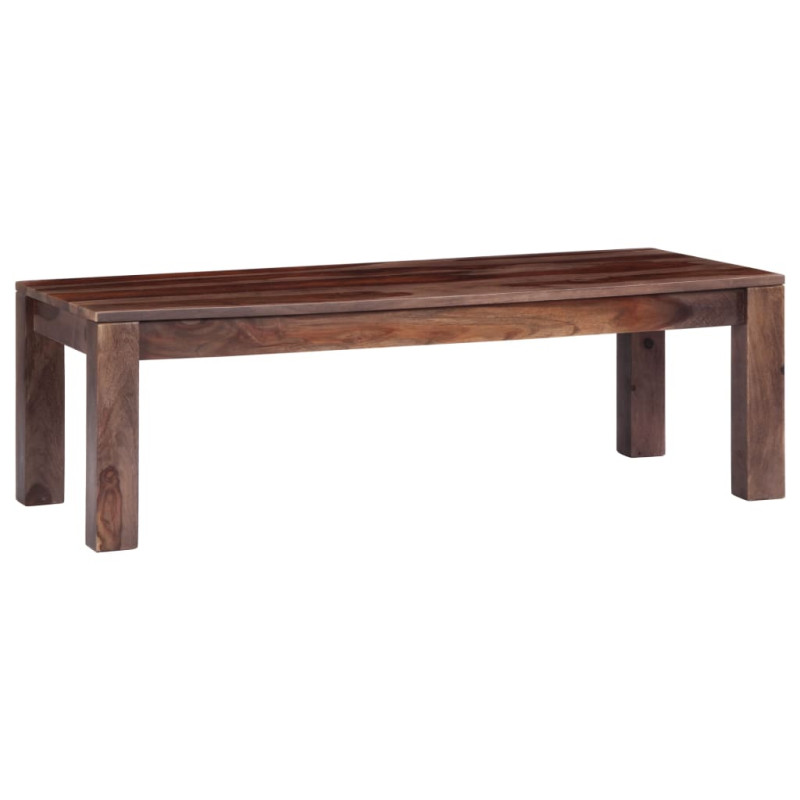 Stolik kawowy, szary, 110x50x35 cm, lite drewno