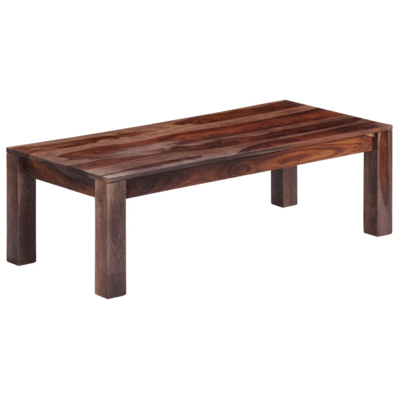 Stolik kawowy, szary, 110x50x35 cm, lite drewno