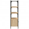 3-poziomowy regał na książki, dąb sonoma, 70x30x109,5 cm