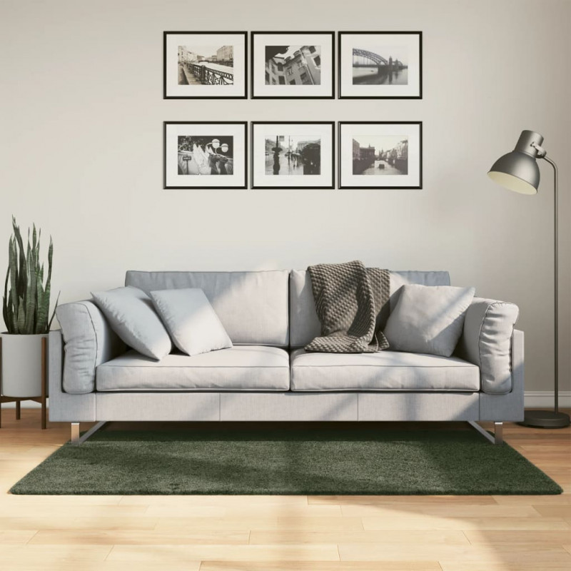 Dywan HUARTE z krótkim włosiem, zielony, 80x150 cm