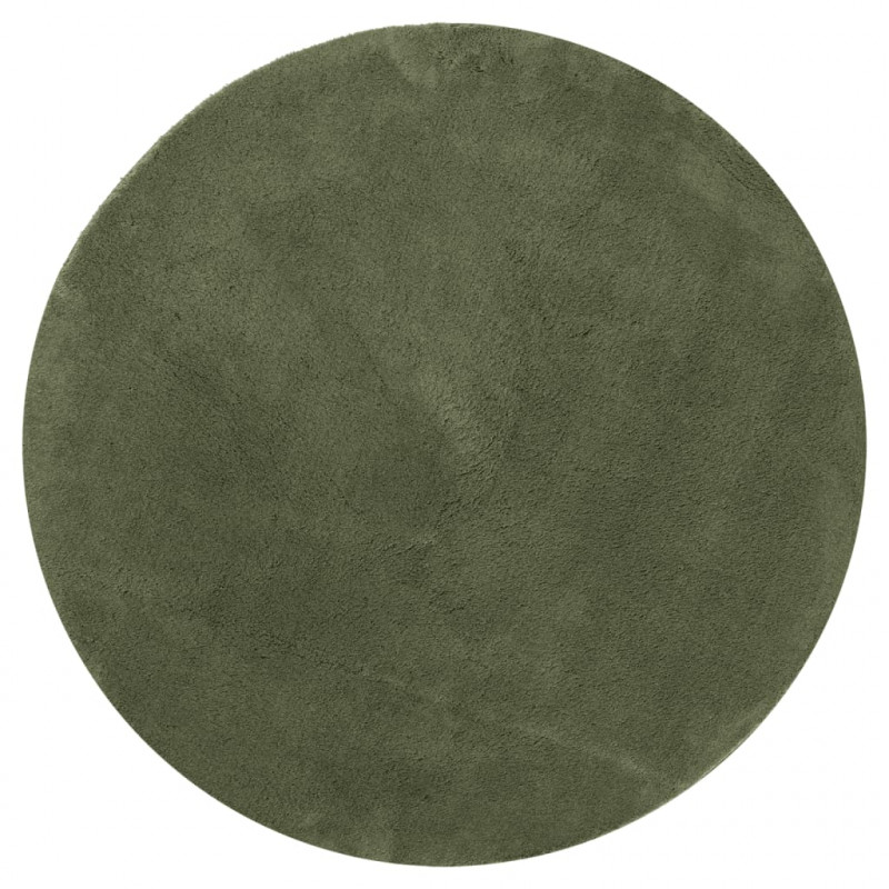 Dywan HUARTE z krótkim włosiem, zielony, Ø 80 cm