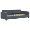 Sofa rozsuwana, ciemnoszara, 100x200 cm, aksamit