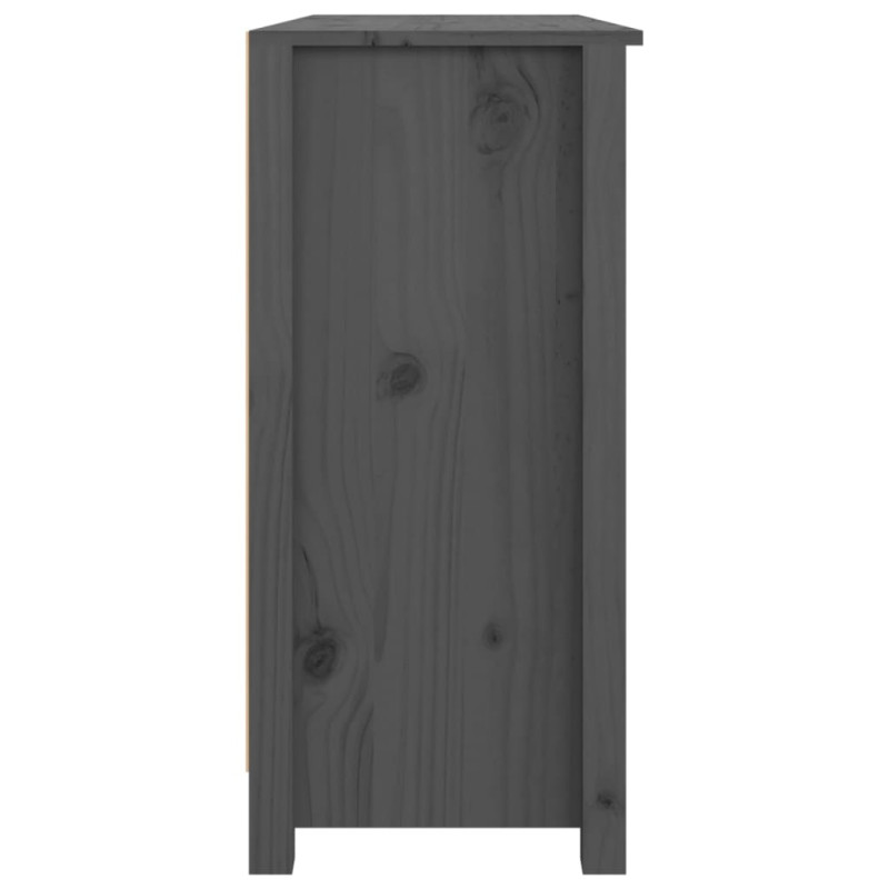 Szafka, szara, 100x35x74 cm, lite drewno sosnowe