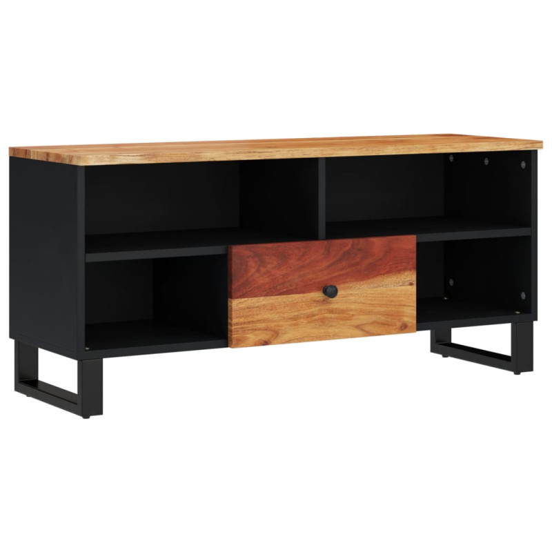 Szafka RTV, 100x33x46 cm, akacja i materiał drewnopochodny