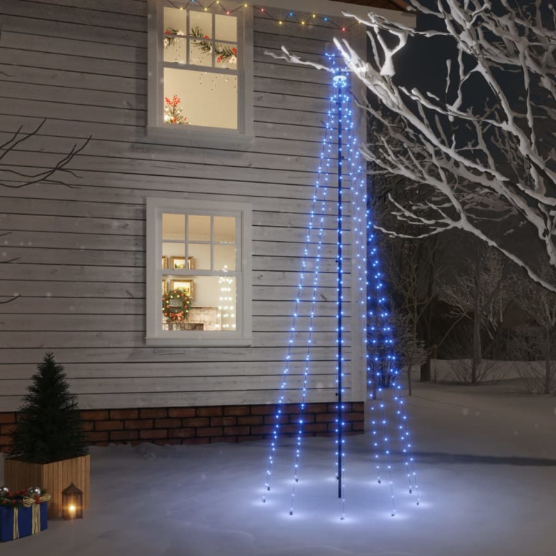 Choinka z kołkiem gruntowym, 310 niebieskich LED, 300 cm