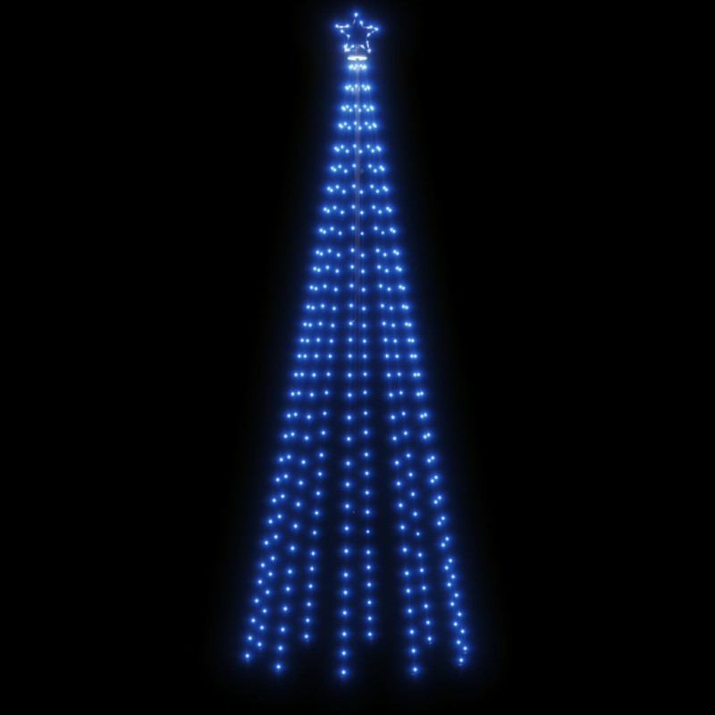 Choinka z kołkiem gruntowym, 310 niebieskich LED, 300 cm