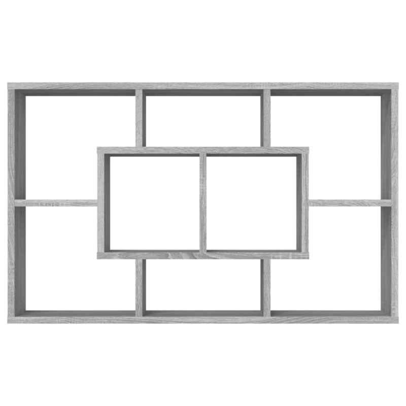 Półka ścienna, szary dąb sonoma, 85x16x52,5 cm