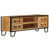 Szafka pod TV z szufladami, 120x30x40 cm, lite drewno mango