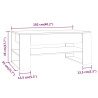 Stolik kawowy, brązowy dąb 102x55x45 cm materiał drewnopochodny