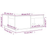 Stolik kawowy, czarny, 80x81x36,5 cm, lite drewno sosnowe
