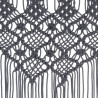 Zasłona z makramy, antracyt, 140 x 240 cm, bawełna