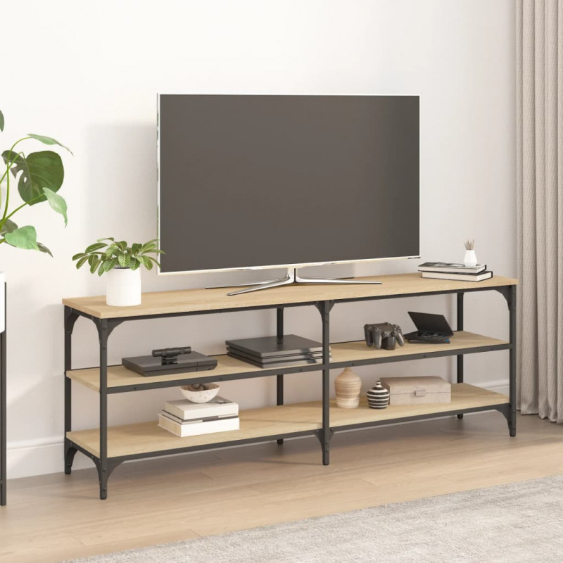 Szafka pod TV, dąb sonoma, 140x30x50cm, materiał drewnopochodny