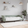 Sofa z funkcją spania, jasnoszara, 80x200 cm, obita aksamitem