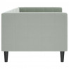 Sofa z funkcją spania, jasnoszara, 80x200 cm, obita aksamitem