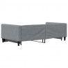 Sofa rozsuwana, jasnoszara, 100x200 cm, tkanina