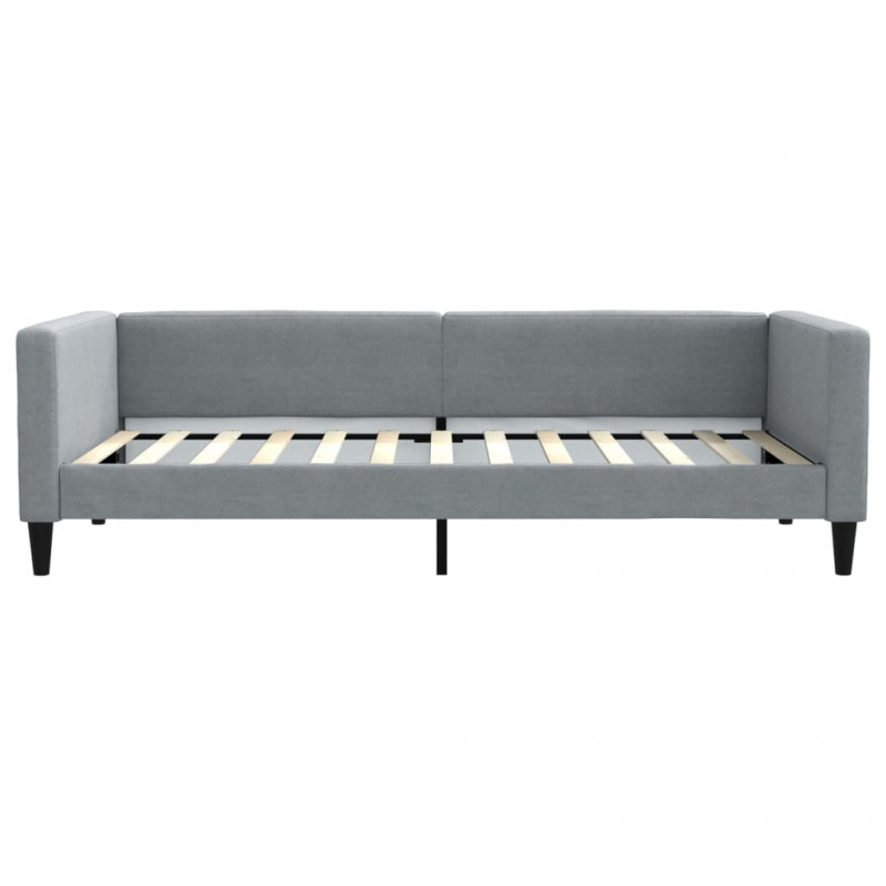 Sofa rozsuwana, jasnoszara, 100x200 cm, tkanina