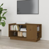 Szafka pod TV, miodowy brąz, 80x35x40,5 cm, lite drewno sosnowe