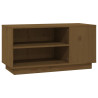 Szafka pod TV, miodowy brąz, 80x35x40,5 cm, lite drewno sosnowe