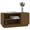 Szafka pod TV, miodowy brąz, 80x35x40,5 cm, lite drewno sosnowe