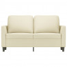 2-osobowa sofa, kremowy, 120 cm, sztuczna skóra