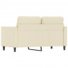 2-osobowa sofa, kremowy, 120 cm, sztuczna skóra