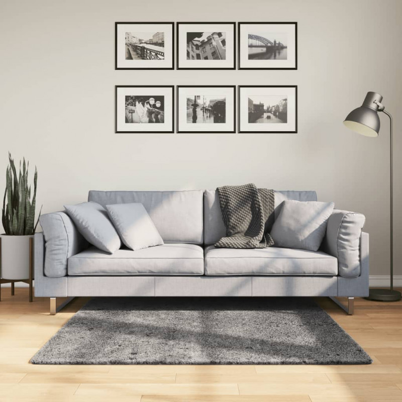Dywan HUARTE z krótkim włosiem, antracytowy, 120x120 cm