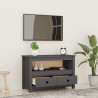 Szafka pod telewizor, szara, 79x35x52 cm, lite drewno sosnowe