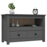 Szafka pod telewizor, szara, 79x35x52 cm, lite drewno sosnowe