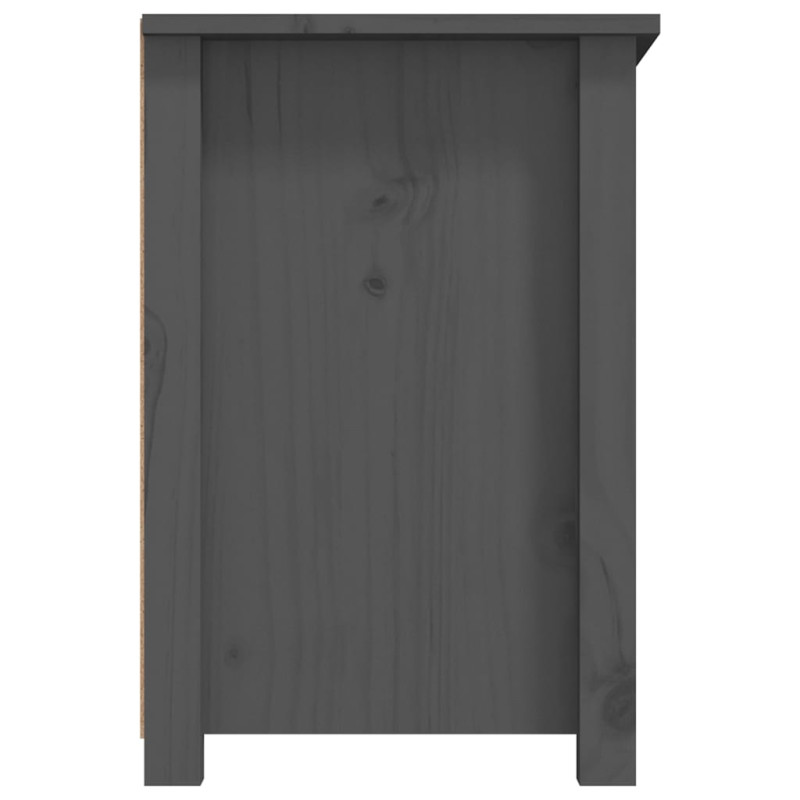 Szafka pod telewizor, szara, 79x35x52 cm, lite drewno sosnowe