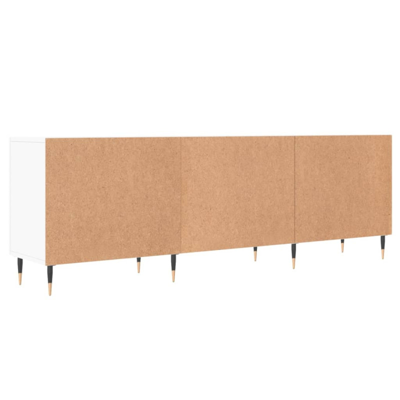 Szafka pod TV, biała, 150x30x50 cm, materiał drewnopochodny