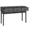 Stolik konsolowy, szary,114x40x75 cm, lite drewno sosnowe