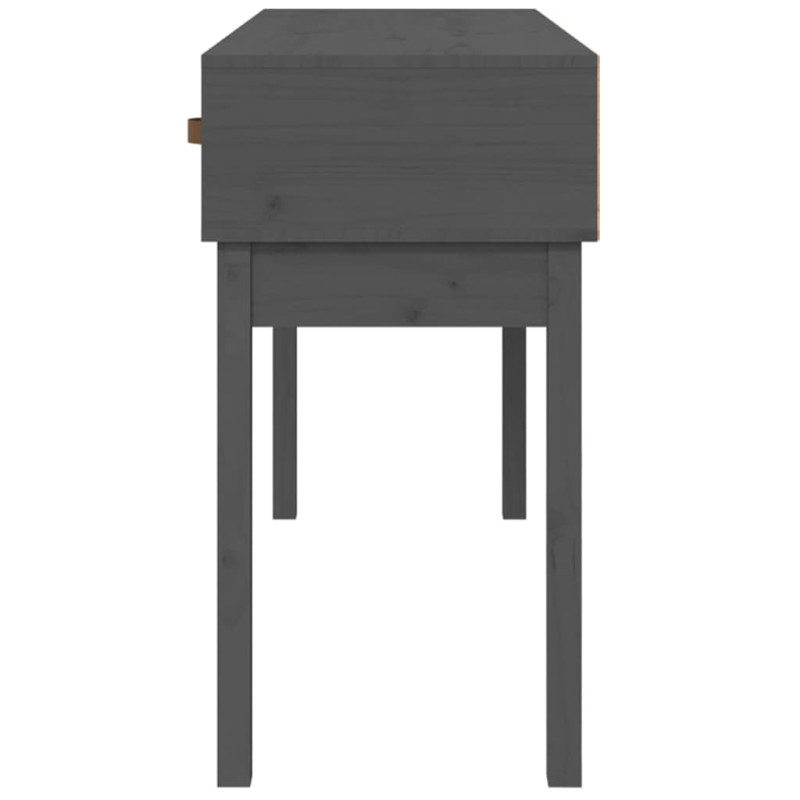 Stolik konsolowy, szary,114x40x75 cm, lite drewno sosnowe