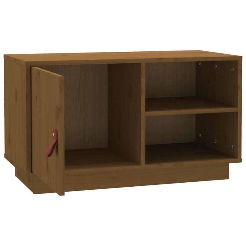 Szafka pod telewizor, miodowy brąz, 70x34x40 cm, drewno sosnowe