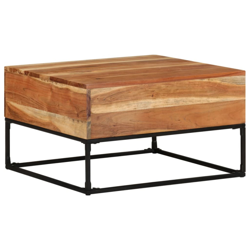 Stolik kawowy, 68x68x41 cm, lite drewno akacjowe