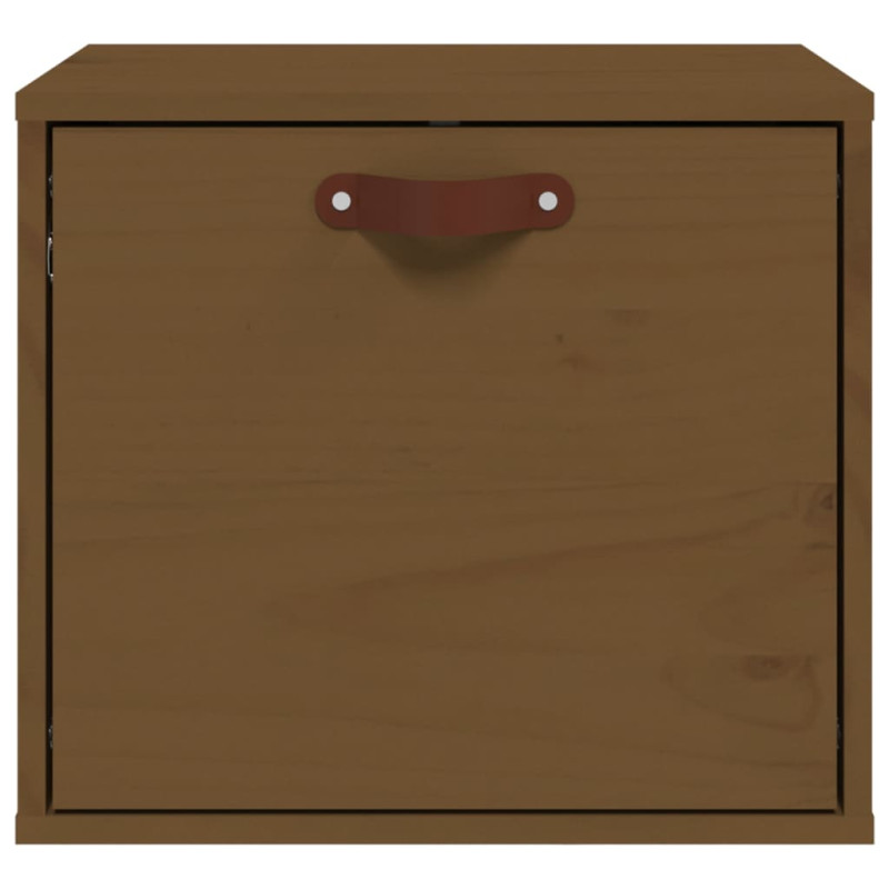 Szafka ścienna, miodowy brąz, 40x30x35 cm, lite drewno sosnowe
