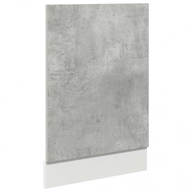 Panel do zabudowy zmywarki, szarość betonu, 45x3x67 cm