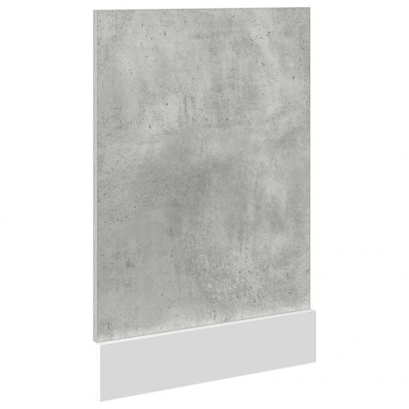 Panel do zabudowy zmywarki, szarość betonu, 45x3x67 cm