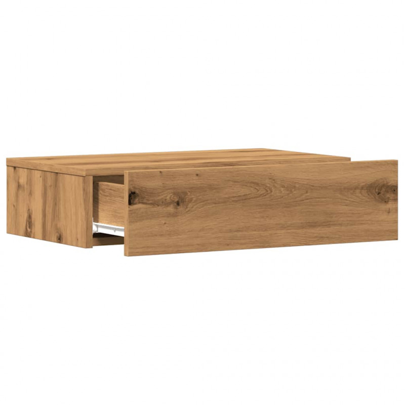 Szafki pod TV z LED, 2 szt., dąb artisan, 60x35x15,5 cm