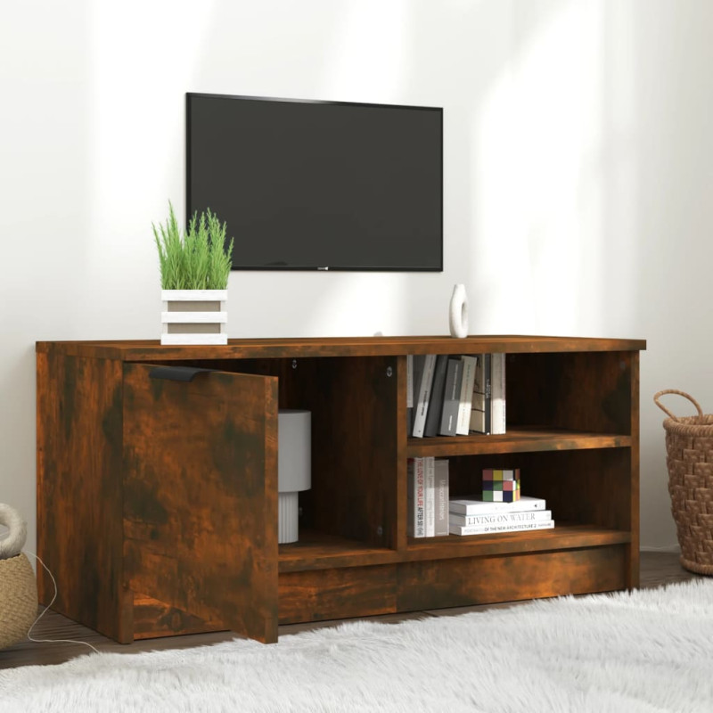 Szafka pod telewizor, przydymiony dąb, 80x35x36,5 cm