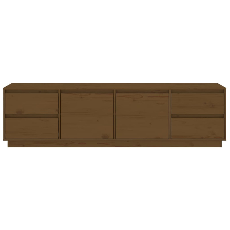 Szafka pod TV, miodowy brąz, 176x37x47,5cm, lite drewno sosnowe