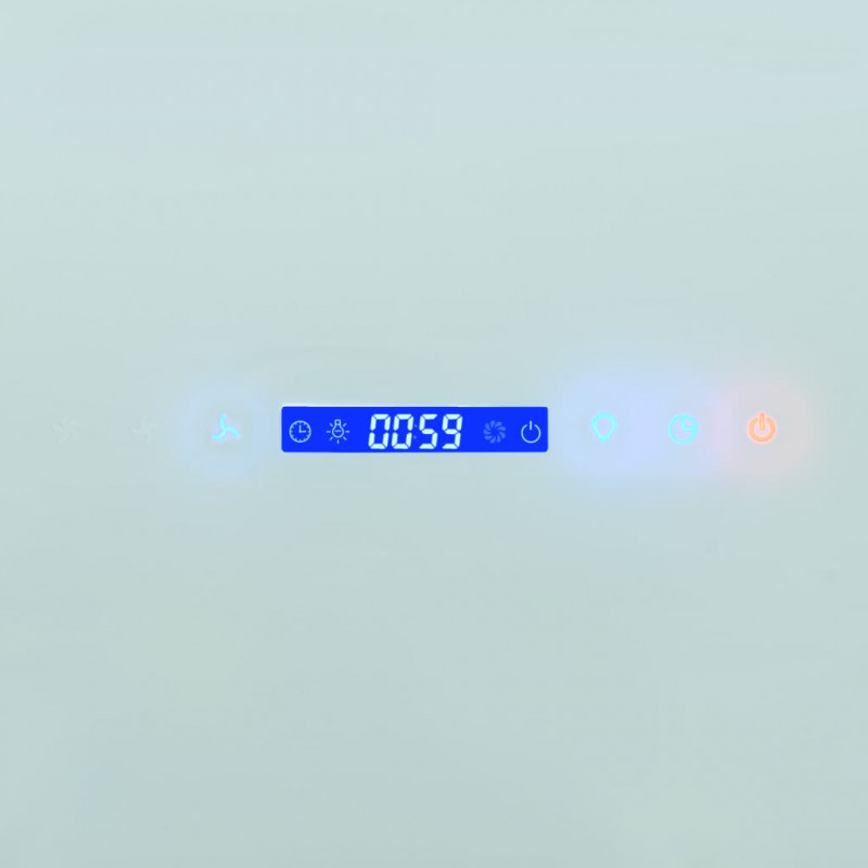 Ścienny okap kuchenny, stal nierdzewna, 756 m³/h, 90 cm, biały